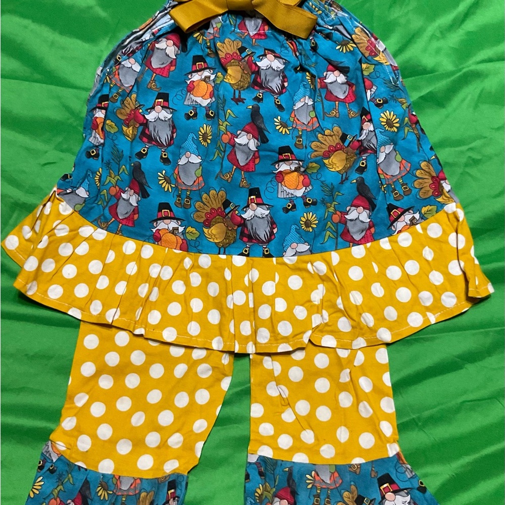 Colorful Kids Costume with Polka Dots